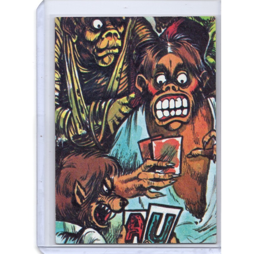 1974 Topps Monster Initials Puzzle Sticker Card - Middle